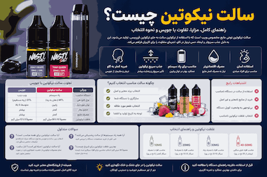 سالت نیکوتین چیست؟ راهنمای کامل، مزایا، تفاوت با جویس و نحوه انتخاب